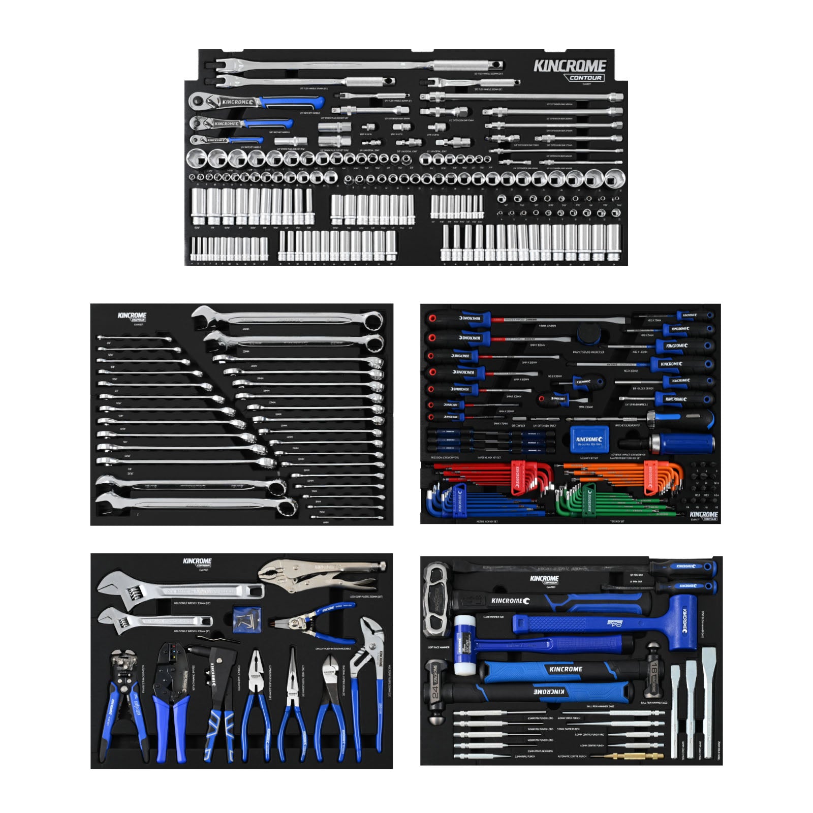Kincrome CONTOUR® Workshop Tool Kit 480 Piece 17 Drawer (42") Black | K1957B