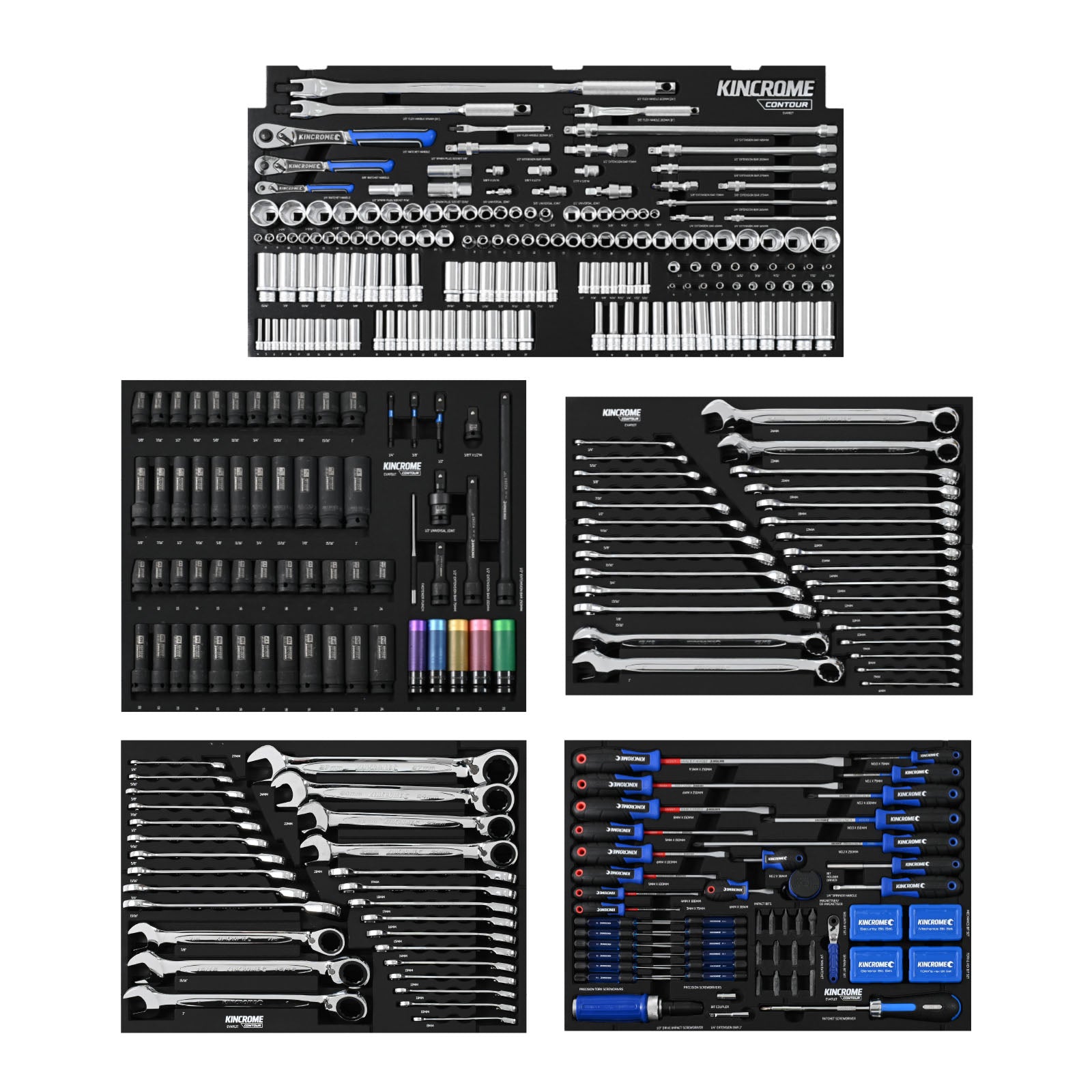 Kincrome CONTOUR® Workshop Tool Kit 641 Piece 17 Drawer (42") Black | K1960B