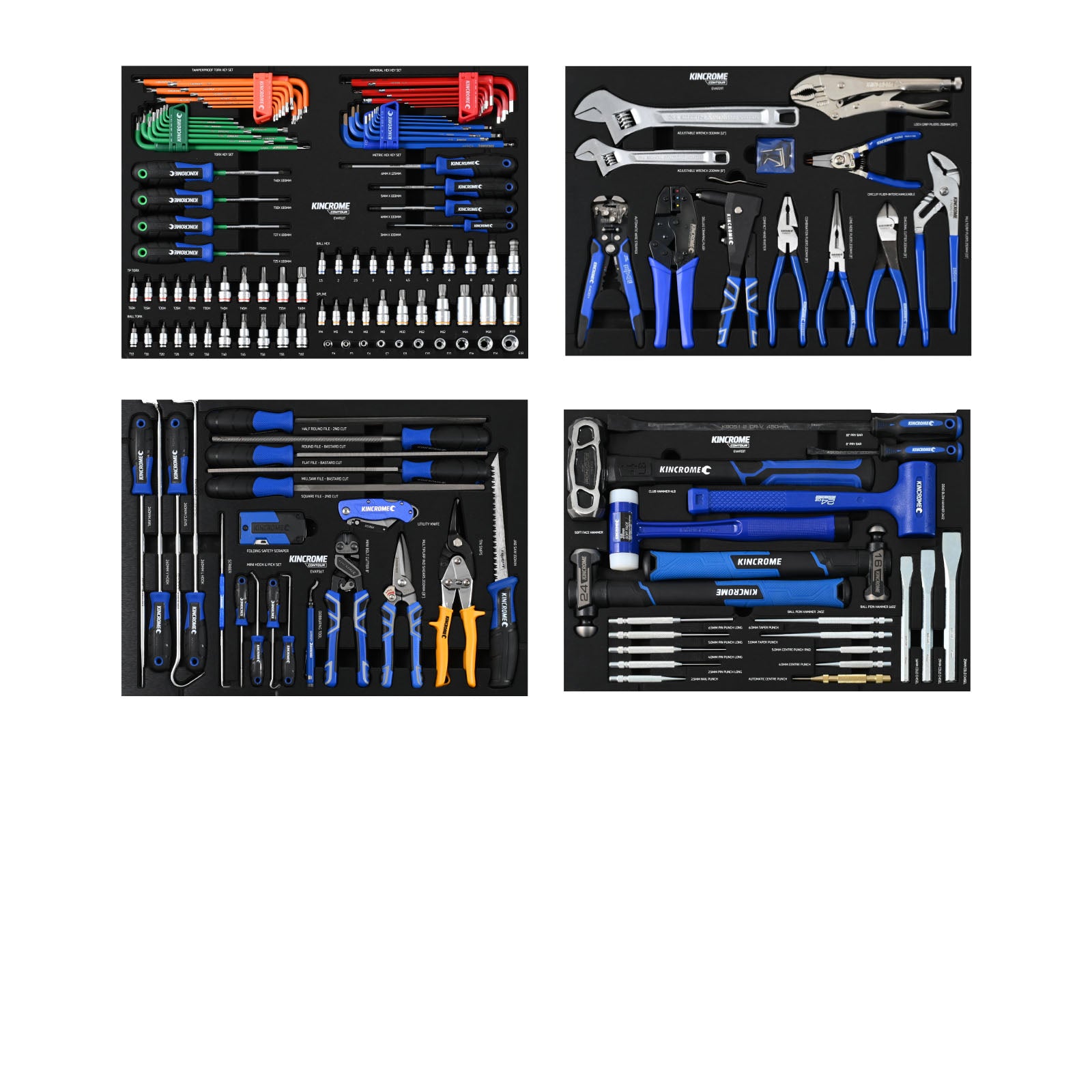 Kincrome CONTOUR® Workshop Tool Kit 641 Piece 17 Drawer (42") Black | K1960B