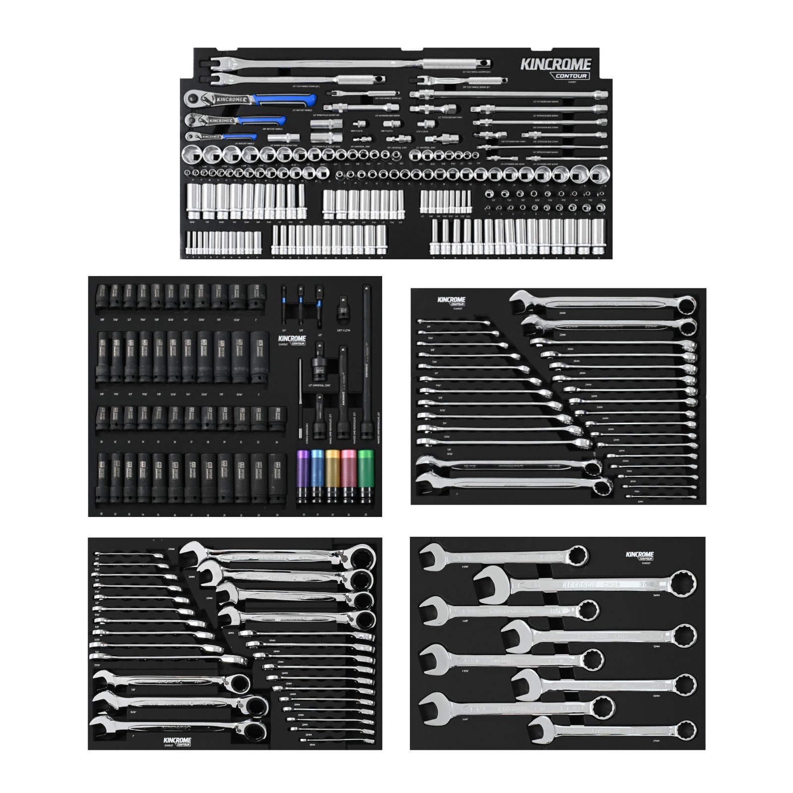 Kincrome CONTOUR® Workshop Tool Kit 826 Piece 17 Drawer (42") Black | K1962B