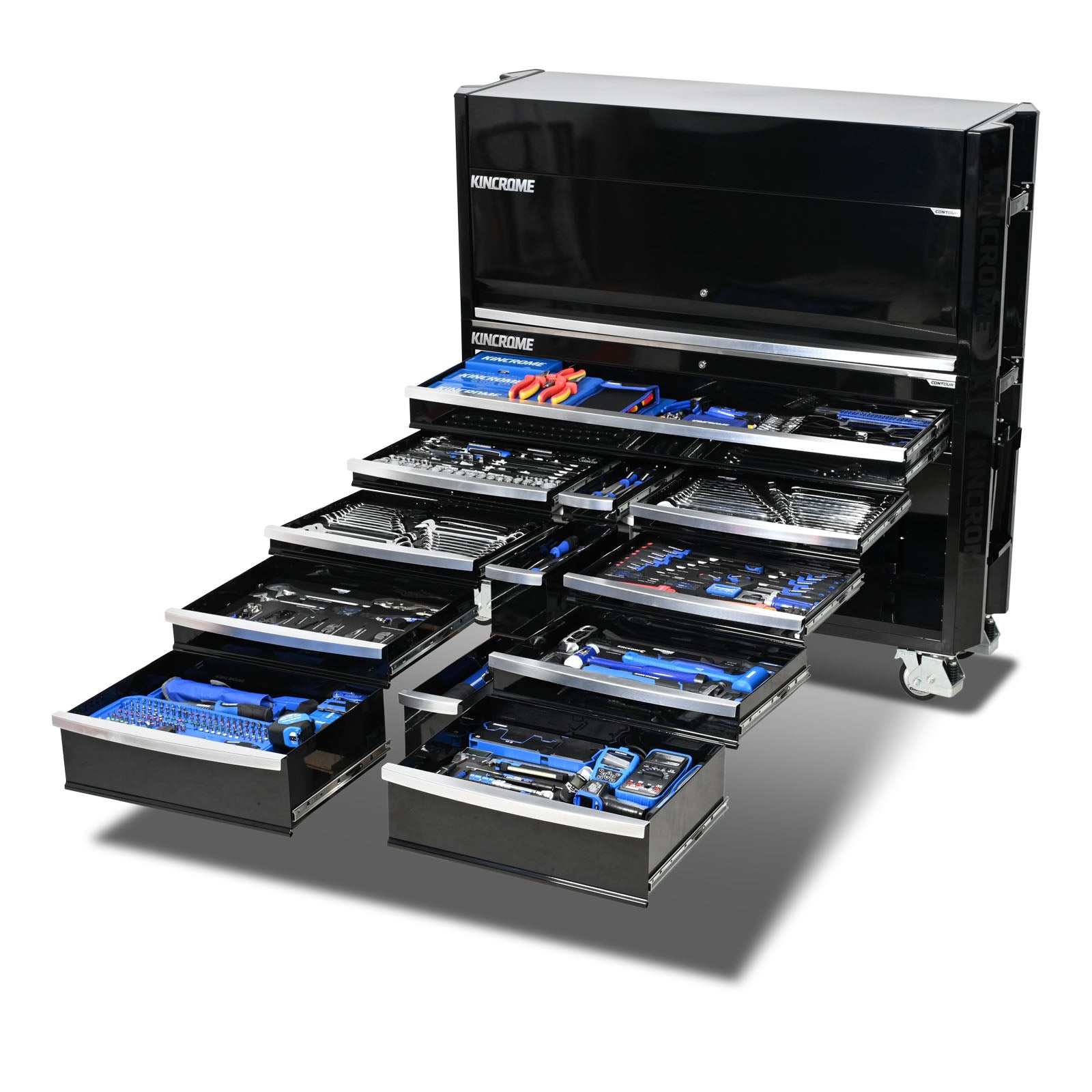 Kincrome CONTOUR® Workshop Tool Kit 869 Piece 12 Drawer (60") Black | K1965B