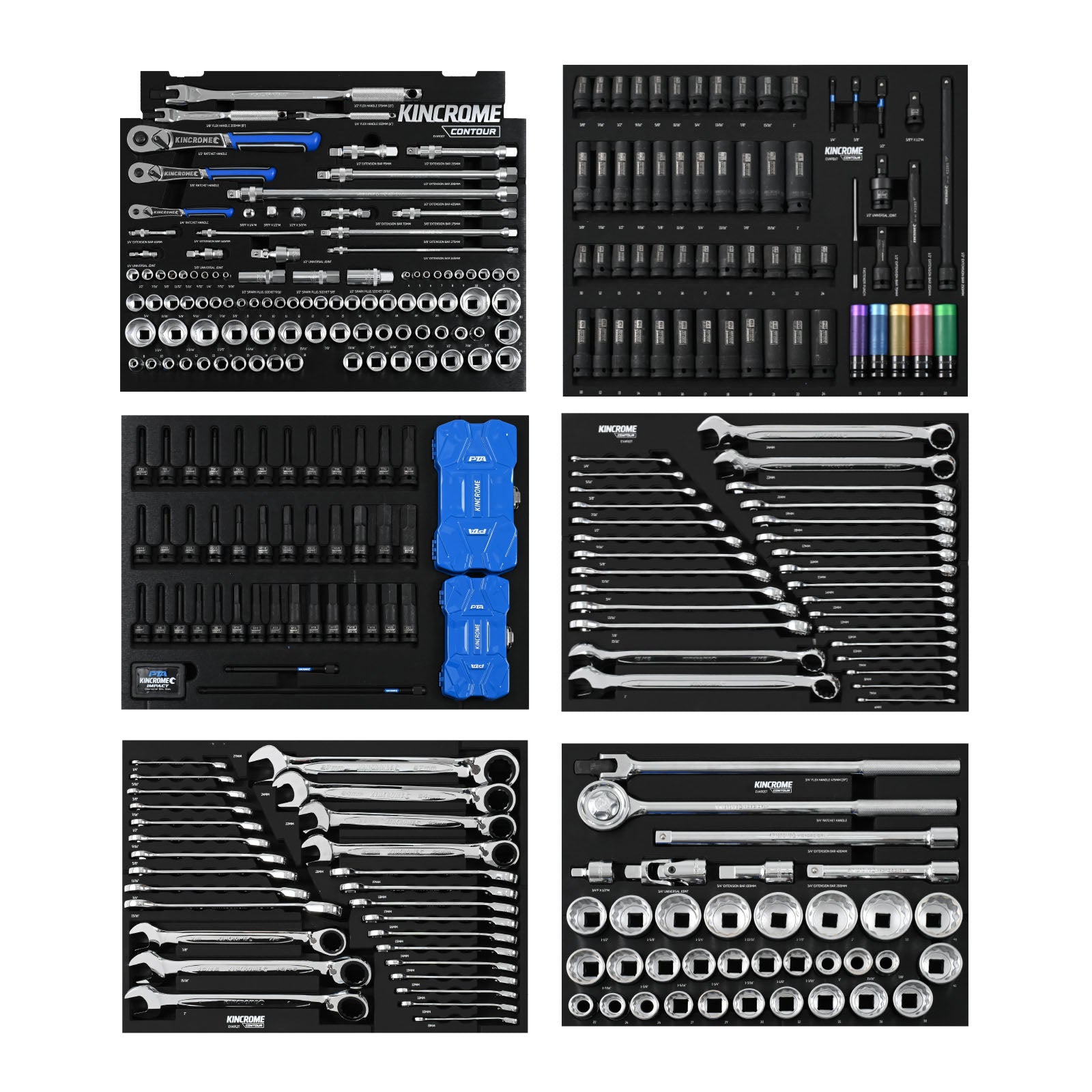 Kincrome CONTOUR® Workshop Tool Kit 1141 Piece 22 Drawer (60") Black | K1966B
