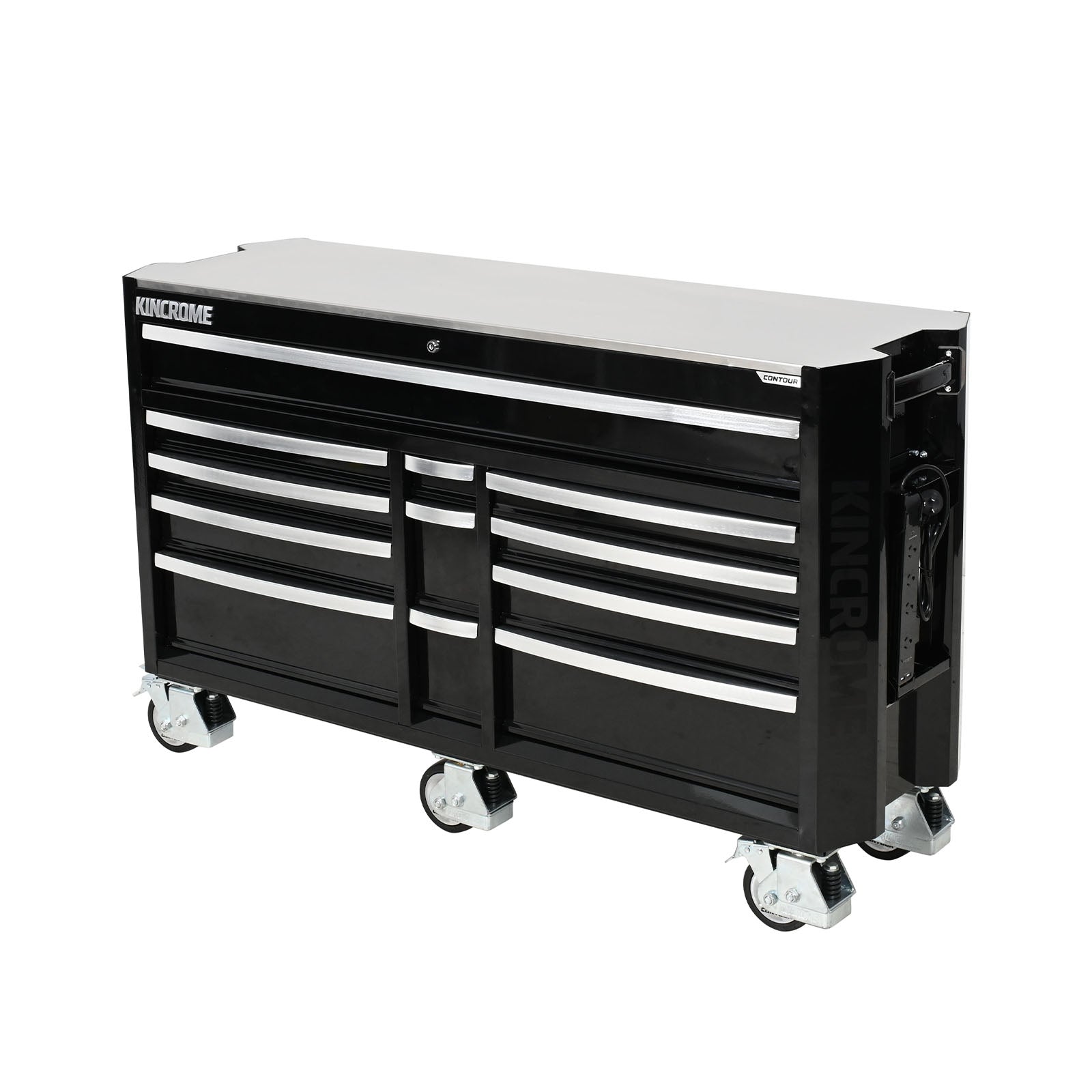 Kincrome CONTOUR® Trolley Tool Kit 454 Piece 12 Drawer (60") Black | K1968B