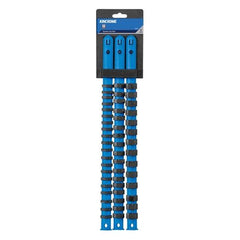 KINCROME Socket Clip Rail Set 3 Piece 1/4, 3/8 & 1/2" Drive | K2072