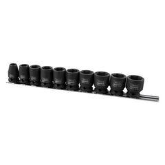 KINCROME Impact Socket Rail 10 Piece 3/8" Drive - Metric | K2091