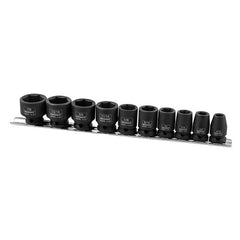 KINCROME Impact Socket Rail 10 Piece 3/8" Drive - Imperial | K2092