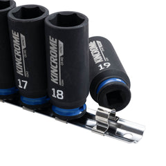 Kincrome - 3/8" Drive Metric Deep Impact Socket Rail 10 Piece | K2093