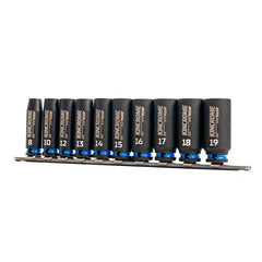 KINCROME Deep Impact Socket Rail 10 Piece 3/8" Drive - Metric | K2093