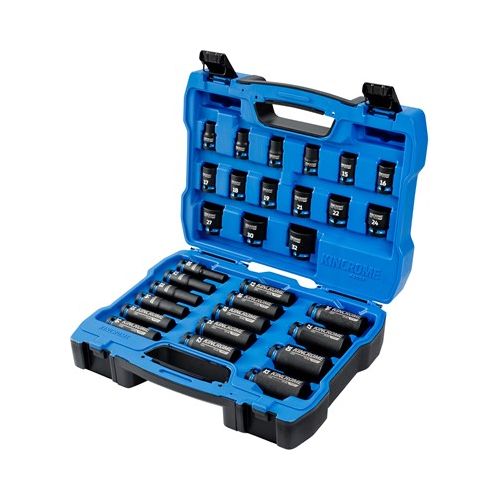 KINCROME Standard & Deep Impact Socket Set 30 Piece 1/2" Drive - Metric | K2097