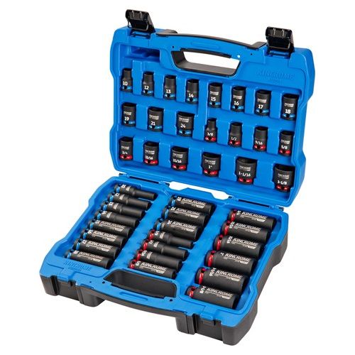 KINCROME Deep/Standard Impact Socket Set 42 Piece 1/2" Drive - Metric & Imperial | K2098