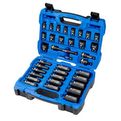 KINCROME Impact 1/2" Drive Standard/Deep Socket Set Metric 35 Piece | K2100
