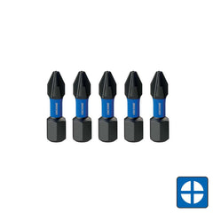 Kincrome - 25mm Phillips #2 Impact Bit 5 Piece | K21230