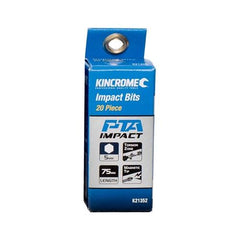 KINCROME Hex 5mm Impact Bit 75mm 20 Piece | K21352