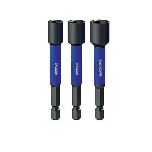 Kincrome Magnetic Nutsetter Impact Bit Mixed Pack 65mm 3 PieceK21505