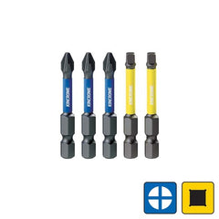 Kincrome Phillips & Square #2 Impact Bit Mixed Pack 50mm 5 PieceK21518