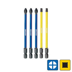 Kincrome Phillips & Square #2 Impact Bit Mixed Pack 100mm 5 PieceK21520