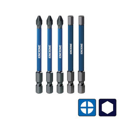 Kincrome Phillips #2 & Hex 5mm Impact Bit Mixed Pack 75mm 5 PieceK21522