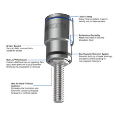 Kincrome - 10 Piece 1/4” Drive NUT-LOK™ Socket Rail Set | K2170NL