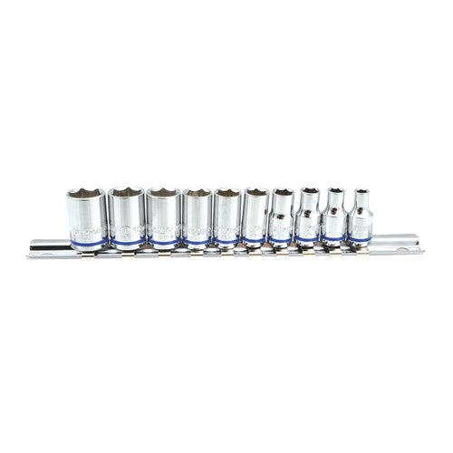 Kincrome Socket Set 10 Piece 1/4" Drive (Mirror Polish) - MetricK2170