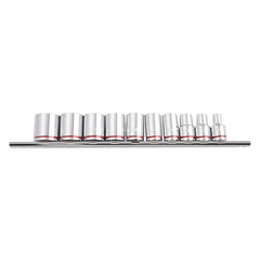 Kincrome Socket Rail 10 Piece 3/8" Drive Imperial (Mirror Polish) - ImperialK2173