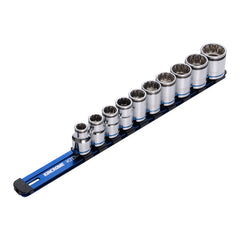 Kincrome - 10 Piece 1/2" Drive NUT-LOK Socket Rail Set | K2174NL