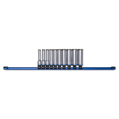 Kincrome - 10 Piece 1/4" Drive NUT-LOK Deep Socket Rail Set | K2176NL