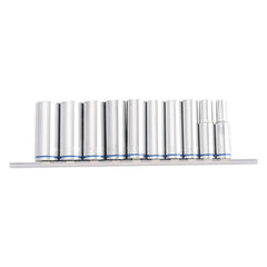 Kincrome - 3/8" Drive Metric Deep Socket Rail 10 Piece (mirror Polish) | K2178