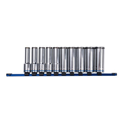 Kincrome - 10 Piece 1/2" Drive NUT-LOK Deep Socket Rail Set | K2181NL