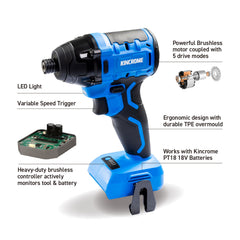Kincrome - 18V Brushless 1/4" Impact Driver | K23115