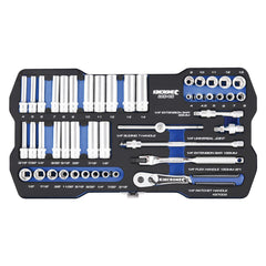 Kincrome LOK-ON Socket Set 45 Piece 1/4" Drive - Metric & Imperial | K27003