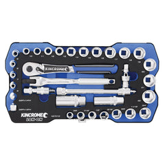 Kincrome LOK-ON Socket Set 33 Piece 3/8" Drive - Metric & Imperial | K27012
