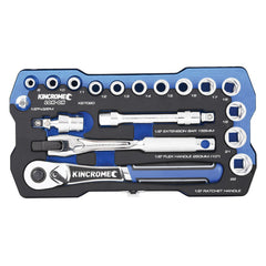 Kincrome - LOK-ON Socket Set 18 Piece 1/2" Drive - Metric | K27020