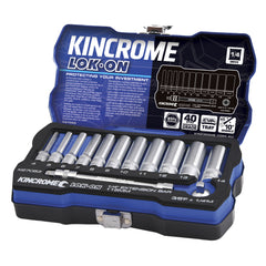 Kincrome LOK-ON Socket & Extension Set 13 Piece 1/4" Drive - Metric | K27053
