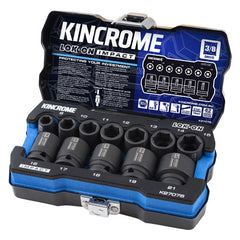 Kincrome - Heavy-Duty Impact Socket Set by LOKON - 12P 3/8 MET for Professionals | K27076