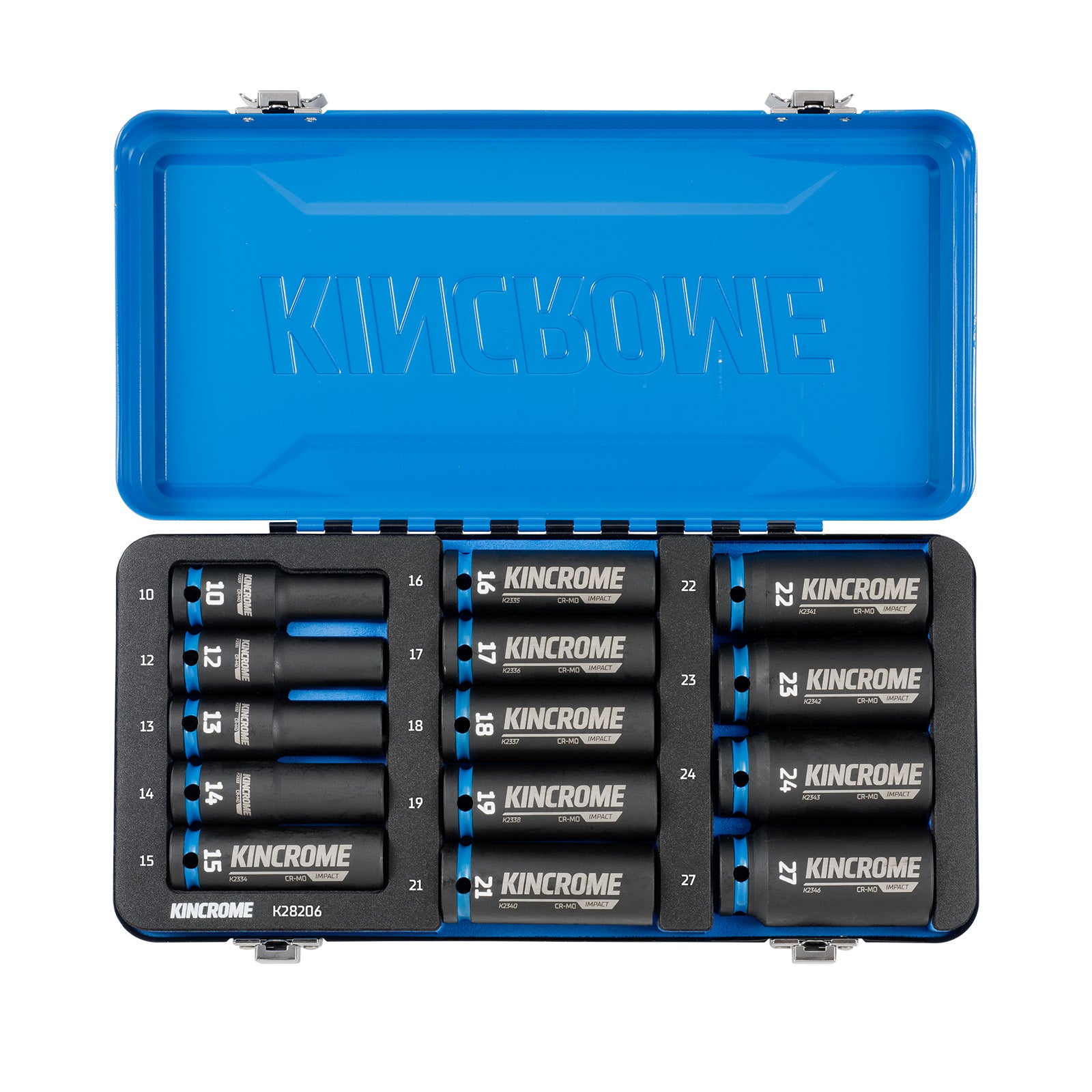 Kincrome Deep Impact Socket Set 14 Piece ½" Drive - Metric | K28206