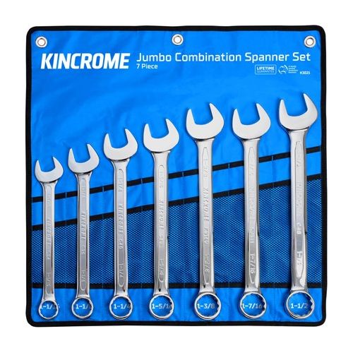 Kincrome Jumbo Combination Spanner Set 7 Piece - Imperial | K3021