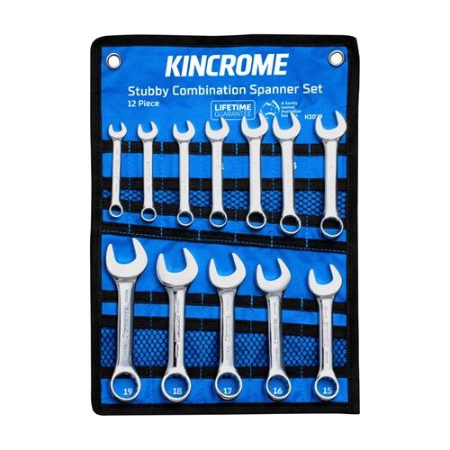 Kincrome Stubby Combination Spanner Set 12 Piece - Metric | K3039