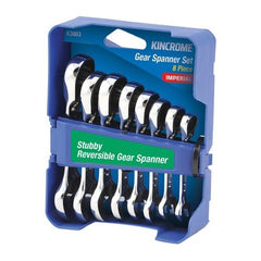 Kincrome Stubby Reversible Gear Spanner Set 8 Piece - Imperial | K3803