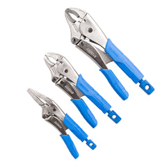 Kincrome - 3pce Soft Grip Long Nose & Curved Jaw Locking Plier Set | K40079