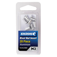 Kincrome Rivet Nut Insert M3 (Aluminium) - 20 Pack | K4903
