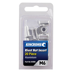 Kincrome Rivet Nut Insert M6 (Aluminium) - 20 Pack | K4906