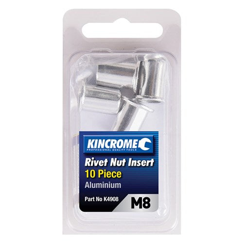 Kincrome Rivet Nut Insert M8 (Aluminium) - 10 Pack | K4908