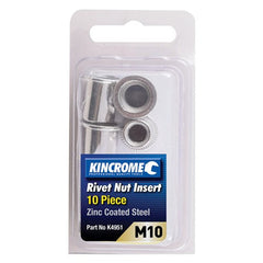 Kincrome Rivet Nut Insert M10 (Zinc Coated Steel) - 10 Pack | K4951