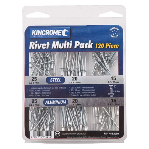Kincrome Rivet Multi Pack 120 Piece | K4980