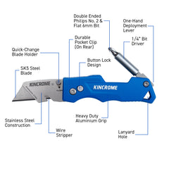 Kincrome - H/DUTY FOLDING U/KNIFE BIT DR | K6127