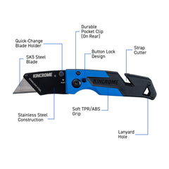 Kincrome - Folding Utility Knife Triple Grip Handle | K6266