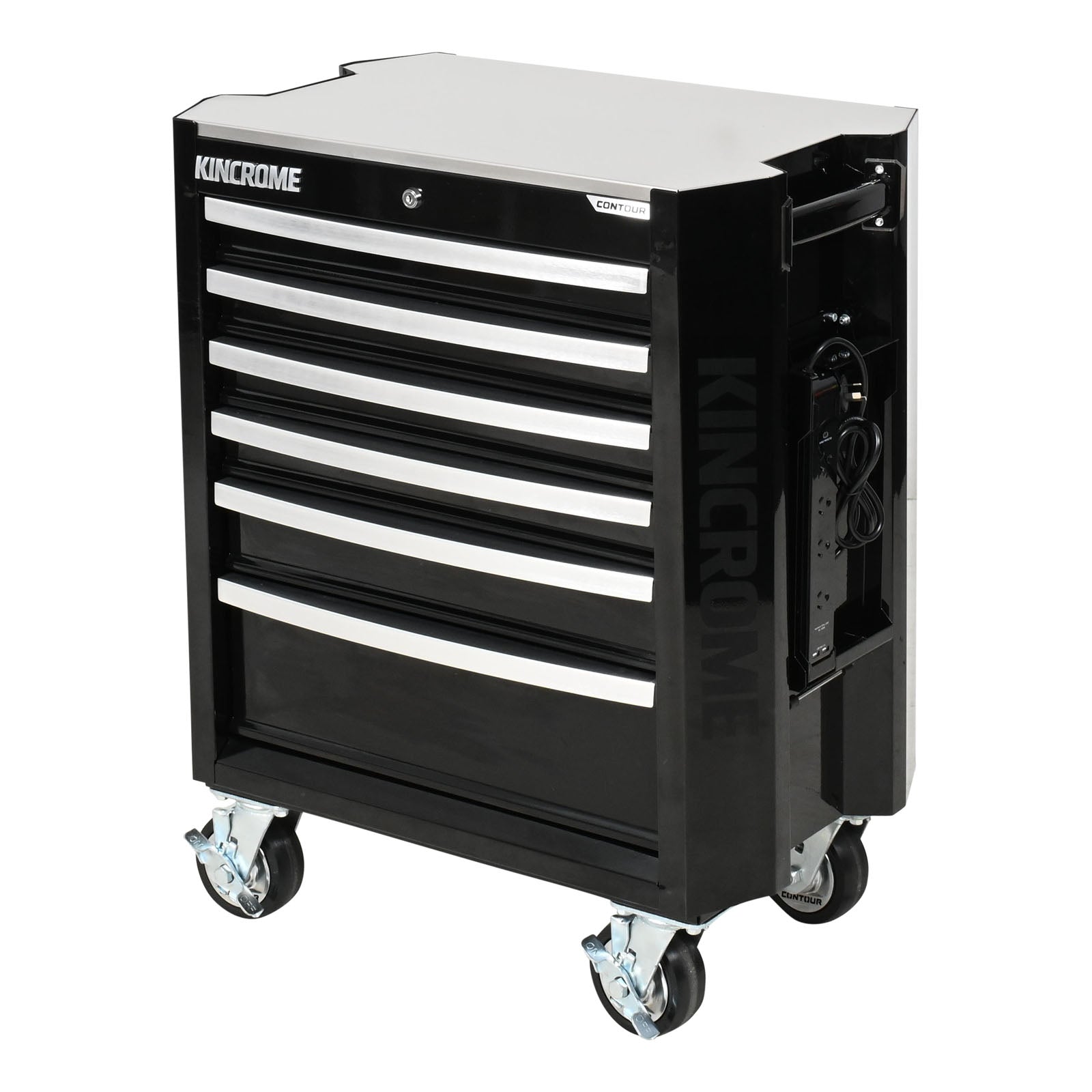 Kincrome CONTOUR® Tool Trolley 6 Drawer 730mm (29") Black | K72926B