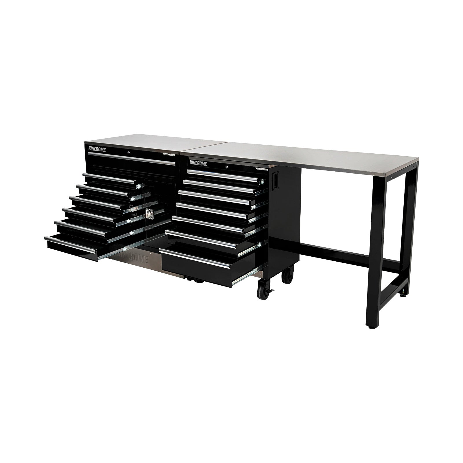 Kincrome TRADE CENTRE Garage Set 3 Piece 14 Drawer 2600mm (102") | K7373