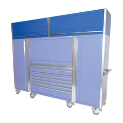 Kincrome TOOL ARMOUR 6 Piece Hutch, Trolley, Side & Top Locker Combo 11 Drawer 2900mm (114") | K77865