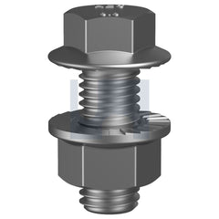 Hobsons - M10 x 25 - Serrated Flange Hex Bolt & Nut - Hot Dip Galvanised - Class 8.8 | KBFHTG5SCM100025
